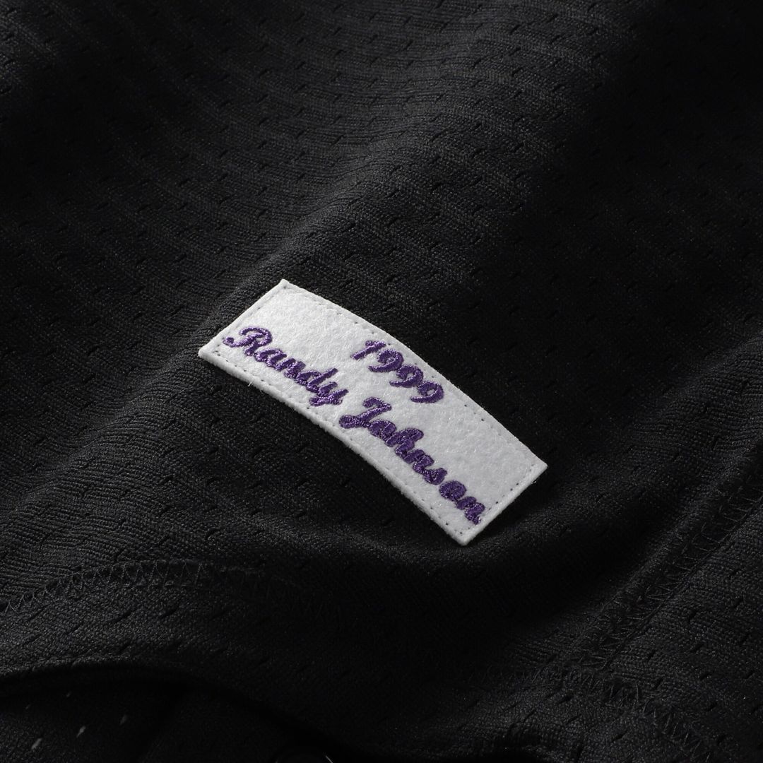 Randy Johnson Arizona Diamondbacks Mitchell & Ness Cooperstown Collection Mesh Batting Practice Button-Up Jersey - Black