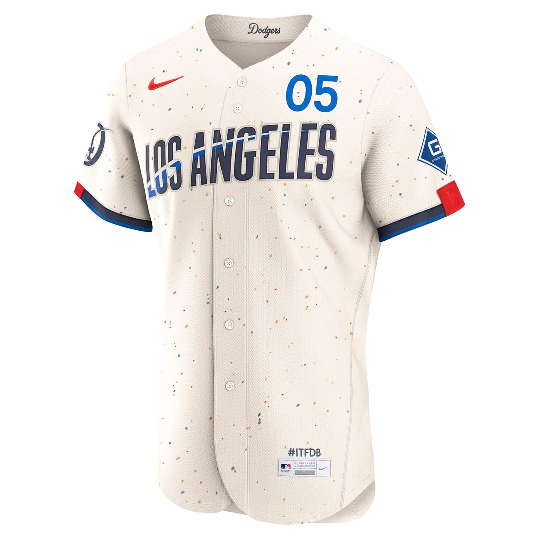 Freddie Freeman Los Angeles Dodgers Nike City Connect Authentic Sponsor Patch Jersey - Cream