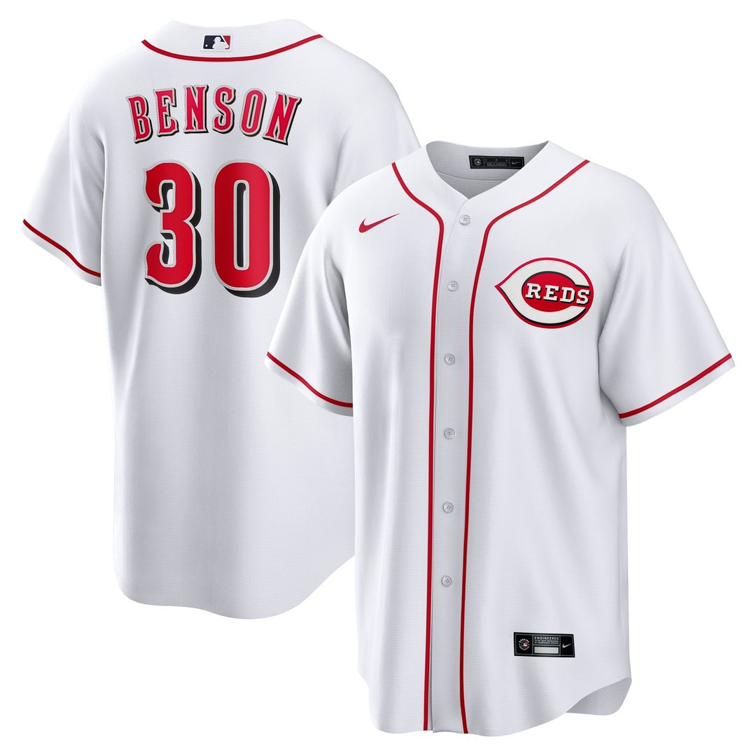 Will Benson Cincinnati Reds Nike Home Replica Jersey - White