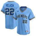 Christian Yelich Milwaukee Brewers Nike Cooperstown Collection Limited Jersey - Powder Blue