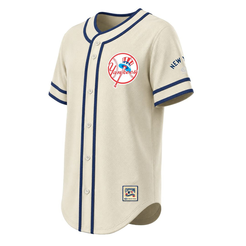 New York Yankees Stitches Throwback Fashion Jersey - Natural