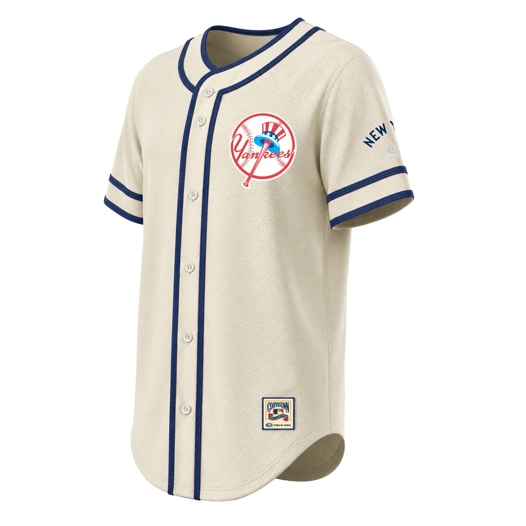 New York Yankees Stitches Throwback Fashion Jersey - Natural
