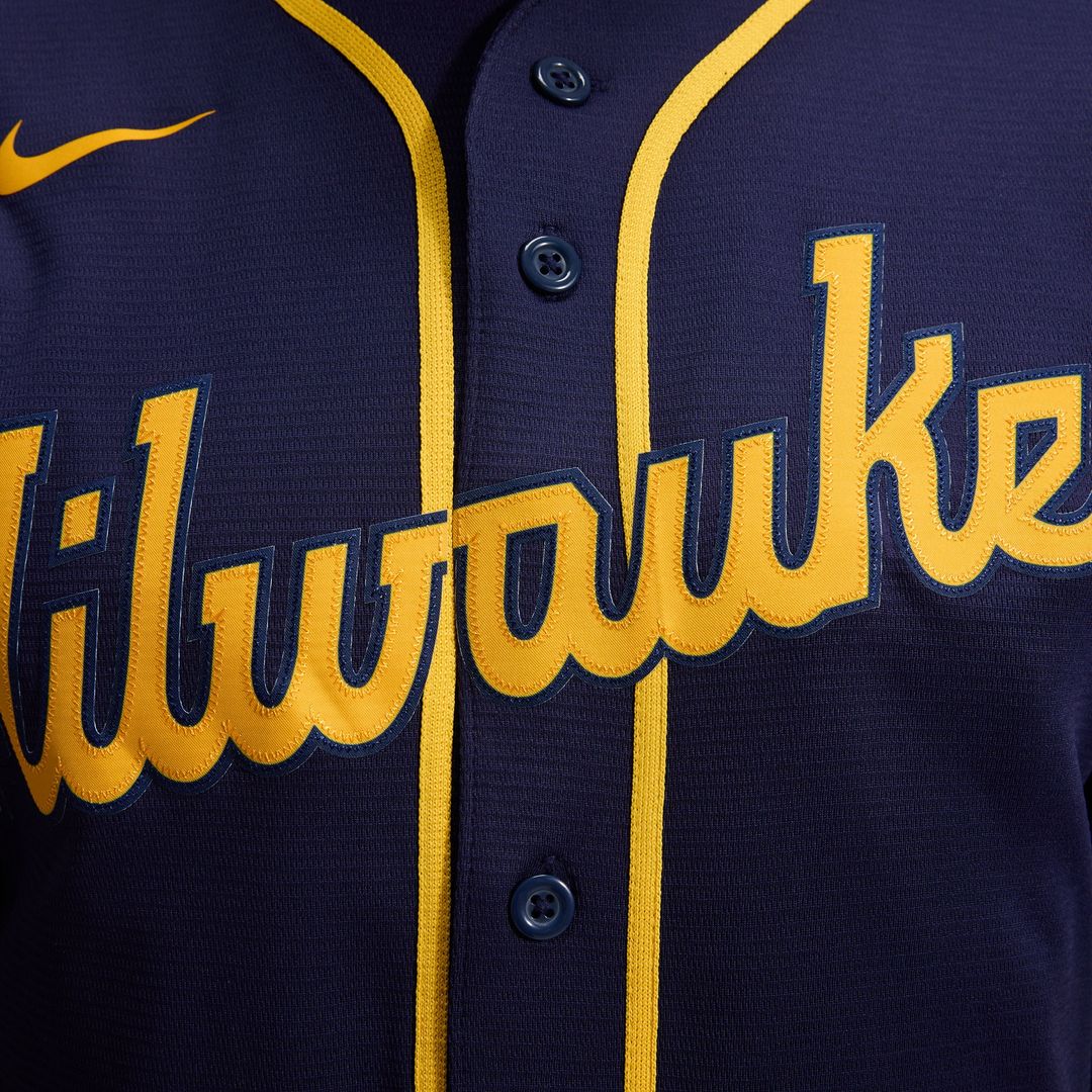 Milwaukee Brewers Nike Alternate Replica Team Jersey - Navy
