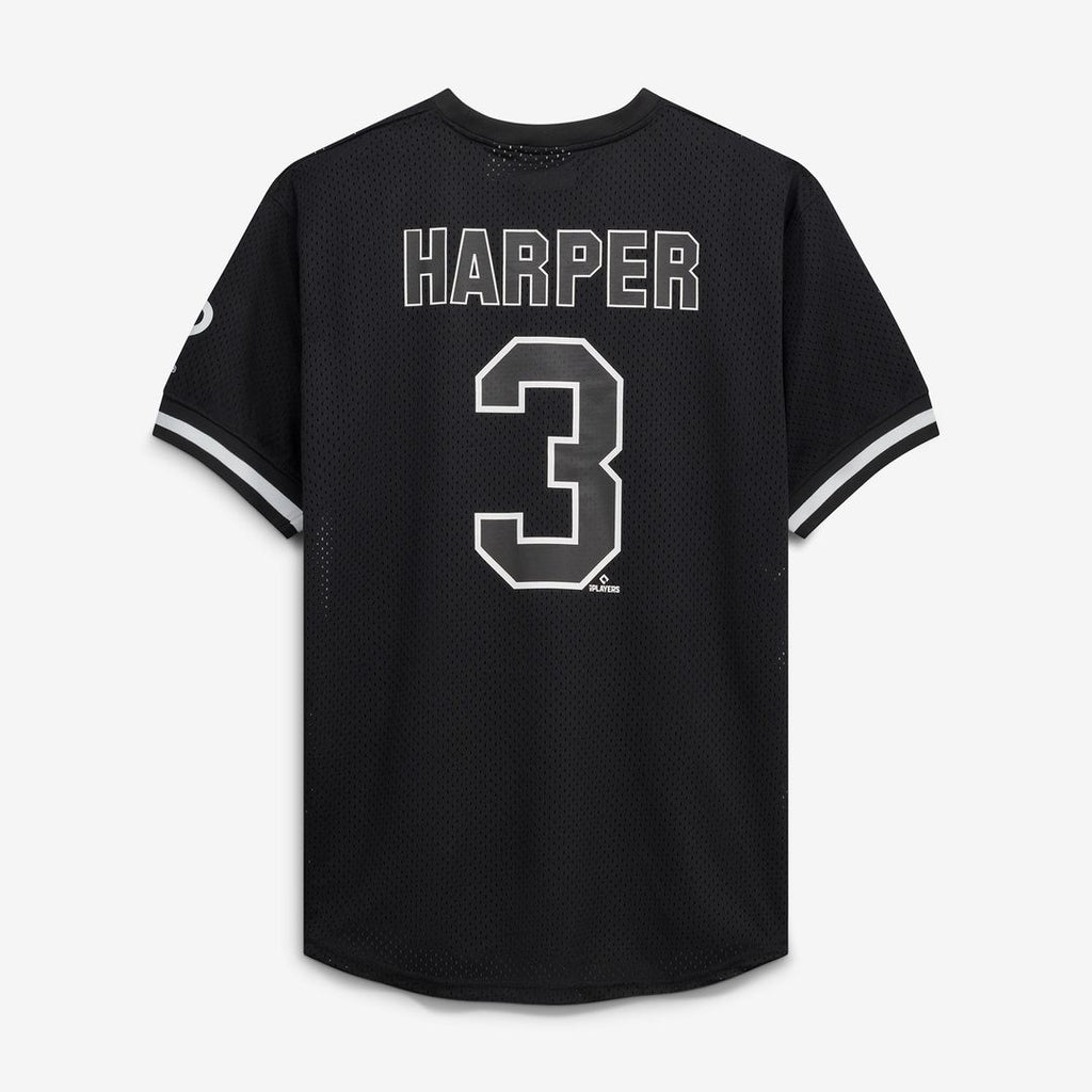 Bryce Harper Philadelphia Phillies Fanatics Big & Tall Heavyweight Mesh Jersey - Black/White