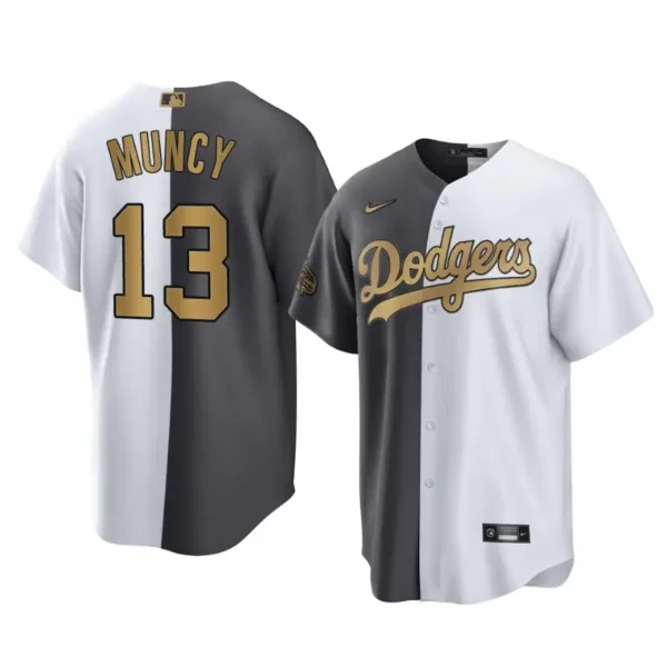 Max Muncy Jersey White Charcoal