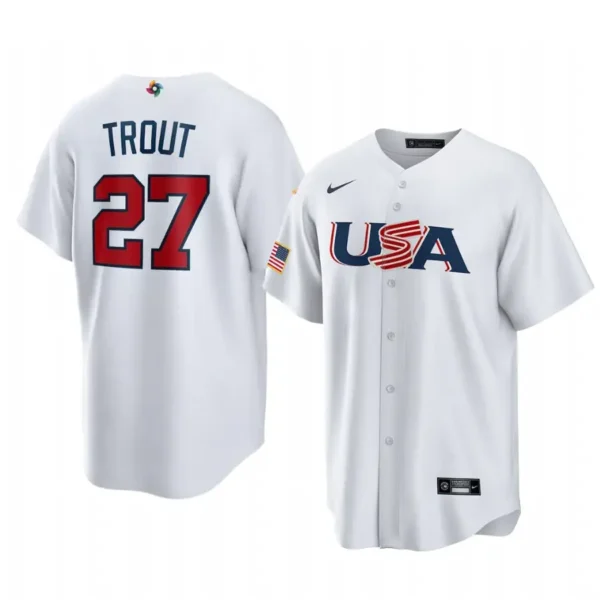 Mike Trout Jersey White